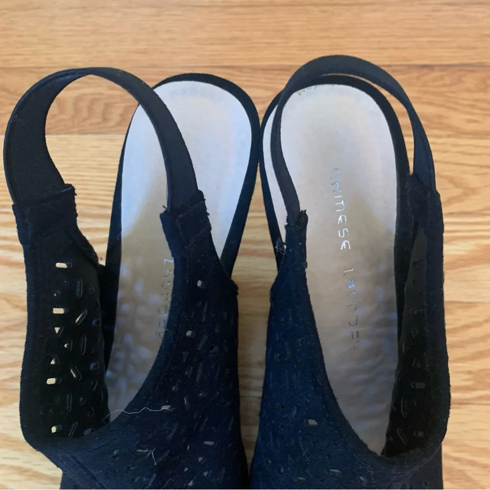 Chinese Laundry platform suede wedges Size 9.5